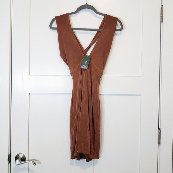 wild fable Dresses & Skirts - Wild Fable Copper Mini Dress Lined Stretchy Size Small Brand New W/Tags